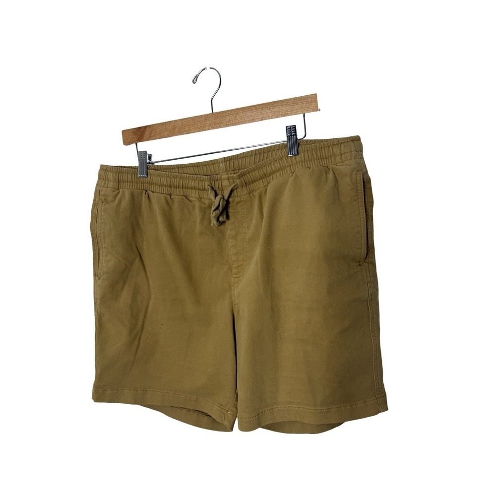 BearBottom Clothing Chino Shorts Mens 2XL Drawstring Stretch 7" Inseam Tan
